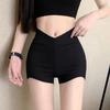 Women's Korean Style High-Waisted Elastic Shorts - Summer 2026 Collection: Slimming, Sexy Hip-Hugging Three-Quarter Length
