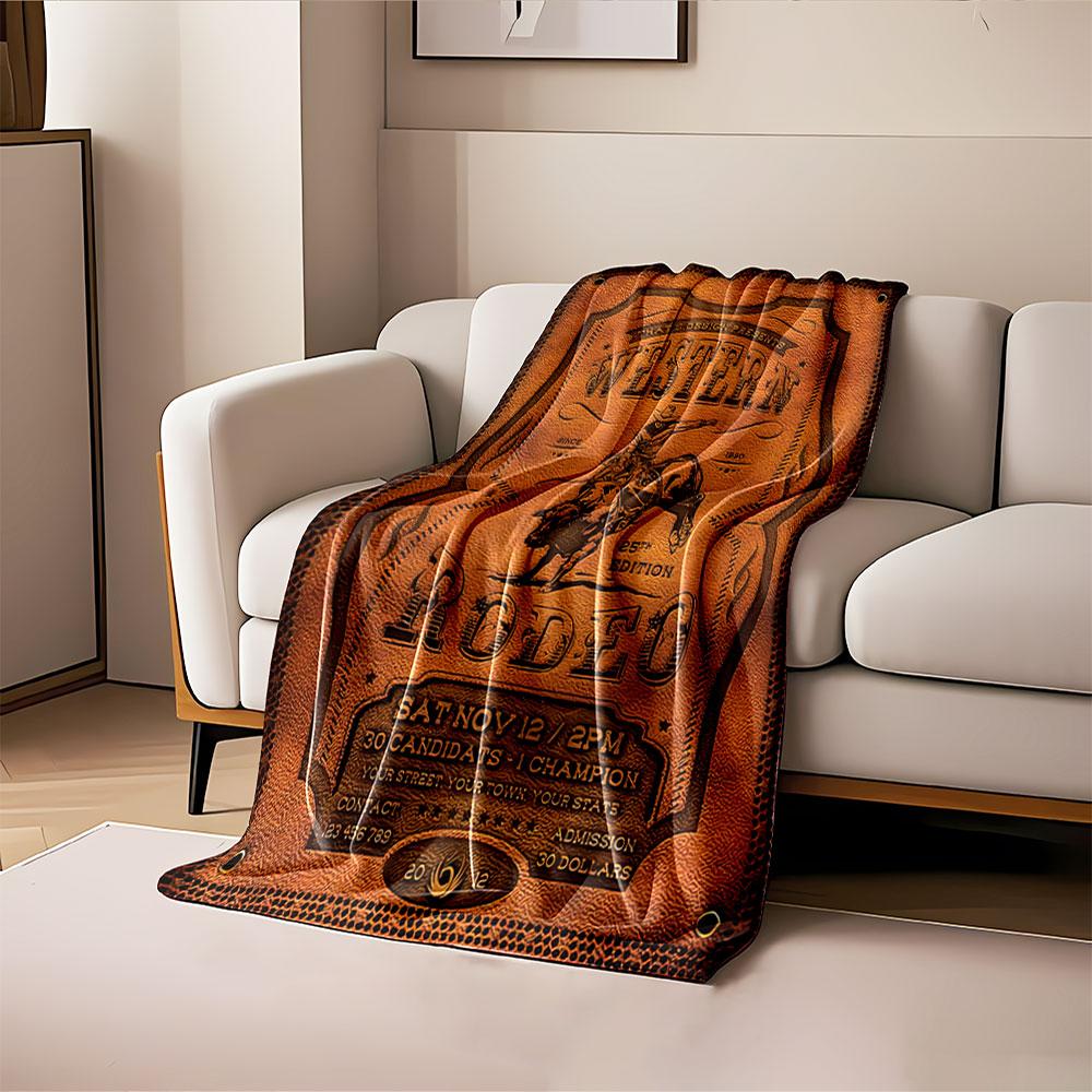 Western Rodeo Blanket Design for all seasons blanket lunch break throw gift
