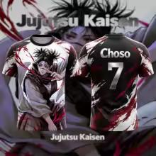 2026 New JUJUTSU KAISEN NO.10 NO.7 Choso Anime T-Shirt Adult Men's 3D Printed Special Football Jersey T-Shirt Kids Breathable