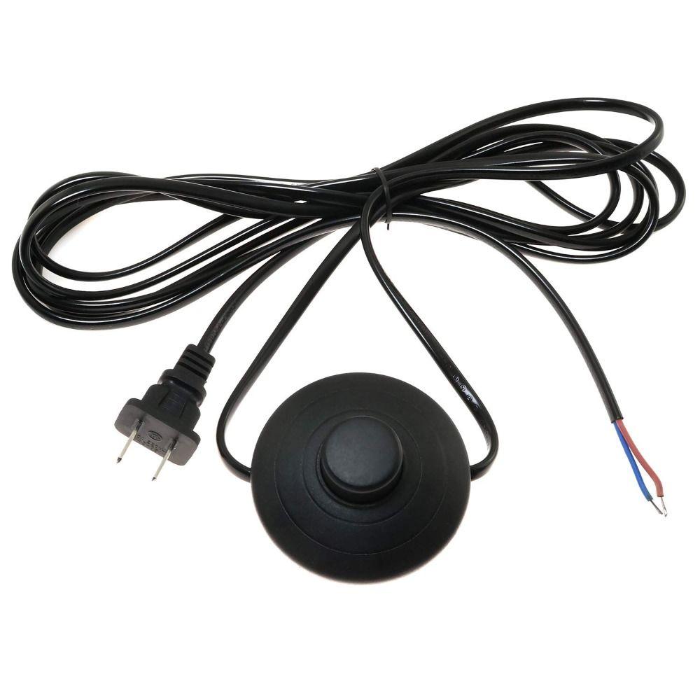 Black Footswitch Plastic Foot Pedal Push Switch with 1.8m Cable   Lamp Light On-Off Control
