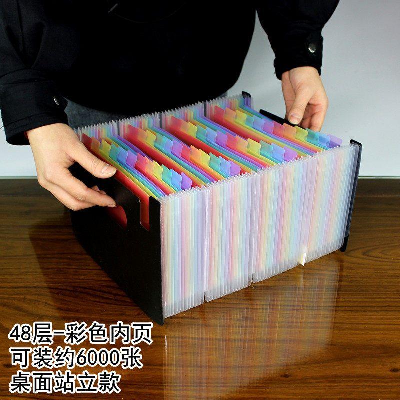 Plastic A5 Invoice Bill Bag Storage Accordion Clip Multi-Layer Insert Box A4 Student Office Folder Sorting Bill Bag