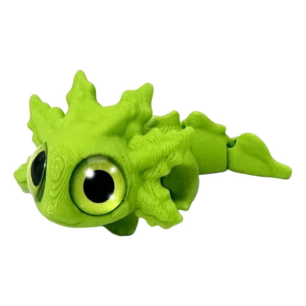 3D Printed Salamander Keychain, Big Eyed Dragon With Movable Joints