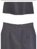 Women's Black High-Waisted Slit Midi A-Line Skirt - Spring/Autumn 2025