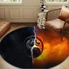 Powerful Warrior Kombat Round Rug for Livingroom,Bedroom, Palyroom, Chair Rug, Area Rug, Circle Carpet, Large Size Fan Christmas Gift