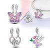 Charms Plata Copper Colors Pink And Purple Pendant Copper Colors For Charms Copper Colors Original Bracelet For Jewelry Making