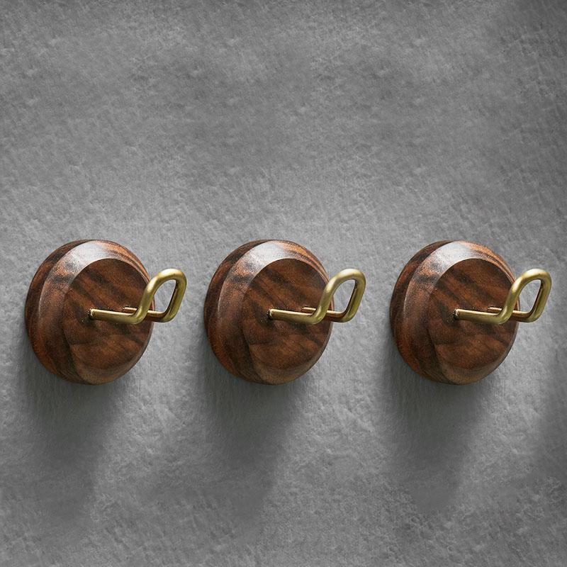 Nordic Solid Wood Bathroom Hanging Clothes Hook Wall Hanging Clothes Hanging Rack Hanging Hook Bathroom Storage Towel Hook