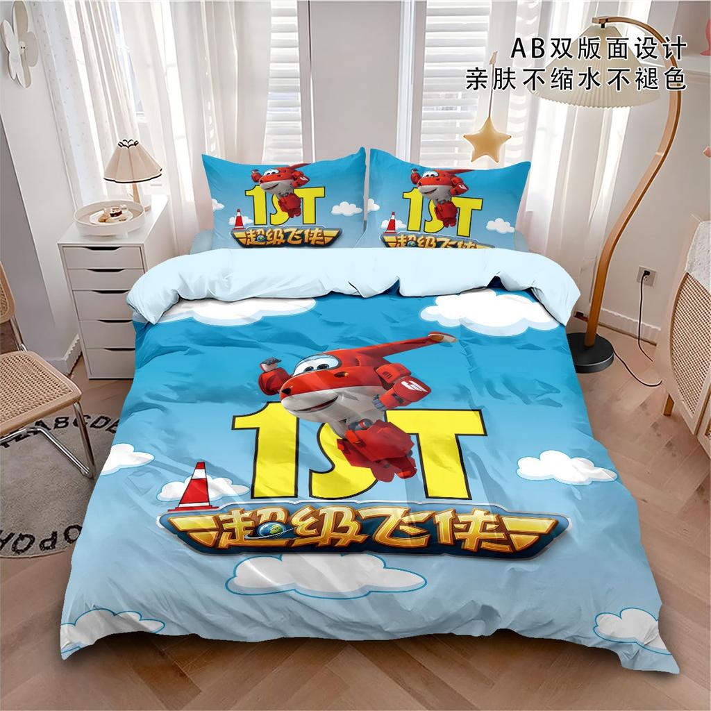 NEW Cute cartoon super wings Bedding Sets exquisite supplies set duvet cover bed comforter set bedding set luxury birthday gift