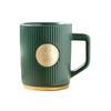 Xingba Style Coffee Cup Dark Green Striped Copper Seal Matte Red Black And White Ceramic Cup Water Cup Can Be Determined