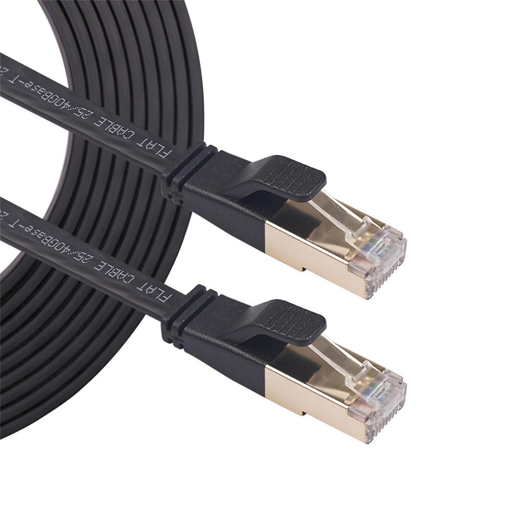 5m RJ45 Cat8 Network Cable Flat Shielded Ethernet LAN High Speed 2000MHz 40Gbps