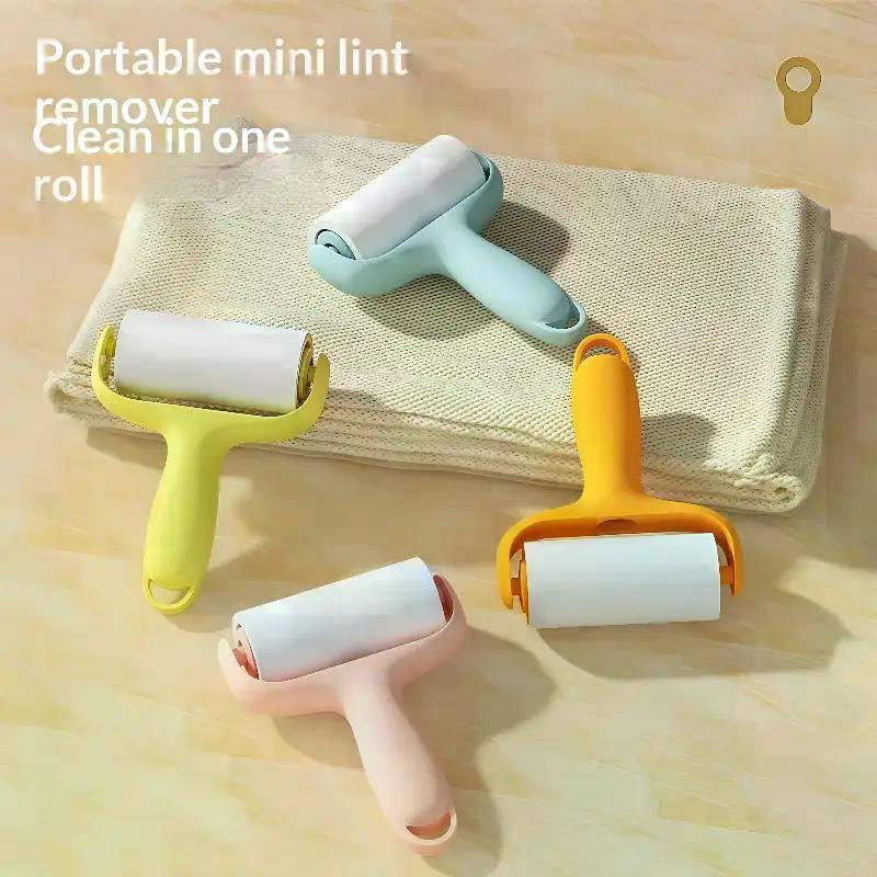 Mini Lint Roller Portable Sticky Roller High Adhesive For Pet Hair Clothes Dust Removal Cleaning Tool