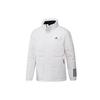 Casacos de Penas Masculinos Branco Gola Alta Jaqueta Puffer Moderada IL8921