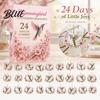 Hummingbird Advent Calendar Ornaments 2D 24 Days Christmas Calendar Cherry Blossom Countdown with Acrylic Hanging