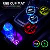 TQ0121/2PCS Led Car Logo Cup Light UBS Car Atmosphere Lamp Colorful Water Coaster For Mustang GT SHELBY Auto Accessories