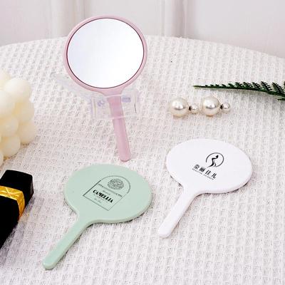 Ginkgoblatt Handspiegel HD mit rundem Griff - Tragbarer Plastikspiegel für Mädchen