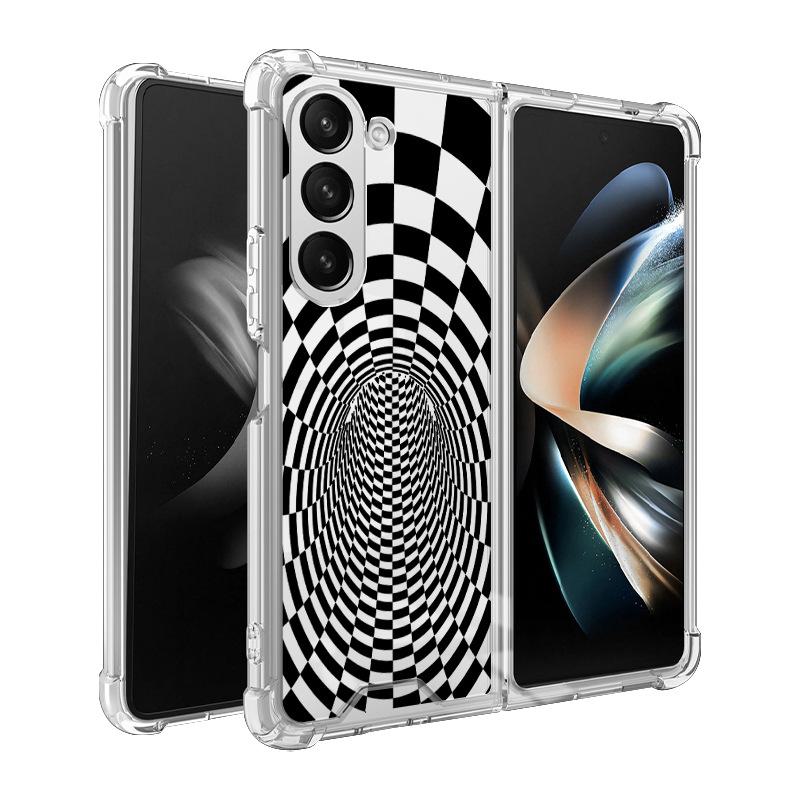 Samsung Galaxy Z Fold 5 Butterfly Lace 2-in-1 Case, TPU+PC Painted Mobile Phone Protector