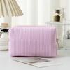 Striped Toiletry Bag Large-Capacity Makeup Storage Bag Personalized Desk Pencil Box  Travel Use