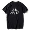 King Queen Couples T Shirt MR MRS Letter Print Couple Tshirt Summer Fashion Woman T-shirt Casual O-Neck Tops Lovers Tee Shirt