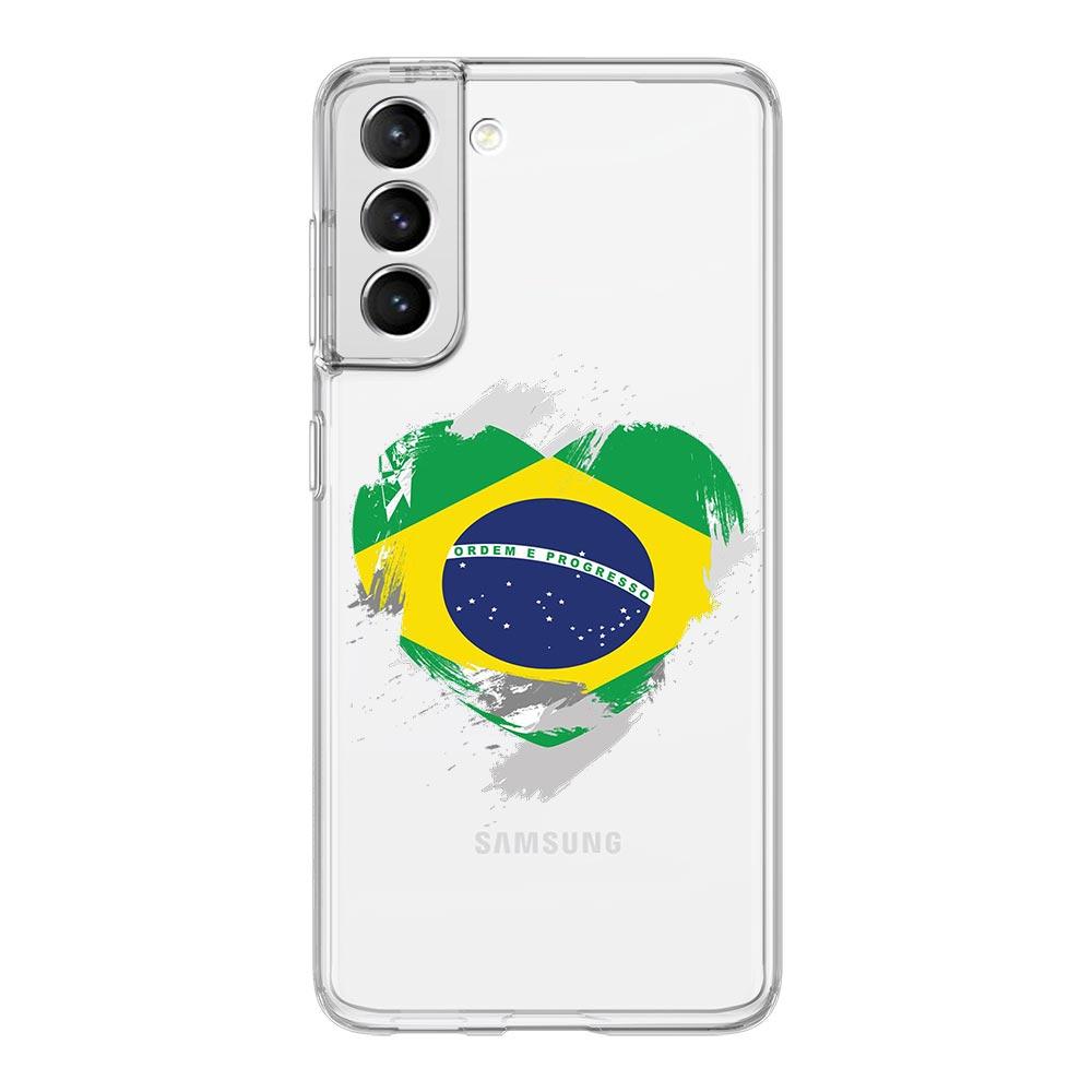 Brazil Brazilian flag Football Phone Case For Samsung Galaxy S23 S22 Ultra S20 S21 FE 5G S10 S10E S9 S8 Plus 4G Soft Clear Cover