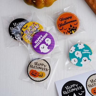 Halloween Party Dekorationen Aufkleber, 5 Stück Gruselige Backetiketten - Selbstklebende Wasserdichte Kuchenaufsatz Siegel für Kekse