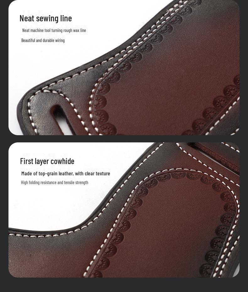 Wielofunkcyjna taktyczna skórzana torba biodrowa do przechowywania składanych noży