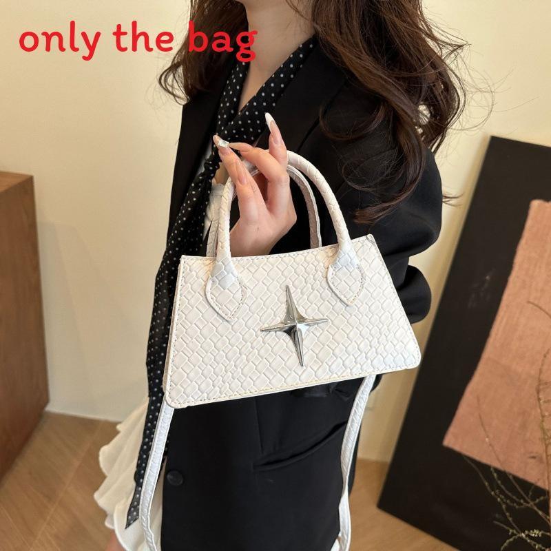 

Crossbody Retro Shoulder Bag With Star Decoration And Woven Pattern Daily For