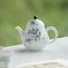 Ceramic Blue Flower Teapot Hand-drawn Kungfu Tea Set Chinese Small Capacity Teapot Hospitality Teapot Ball Hole Filter Teapots
