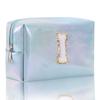 Octagonal Embroidered Letter Makeup Bag Large Capacity Travel Toiletries Storage Bag Handbag Cosmetic Bag Makeup Pouch Organizer