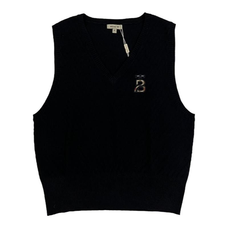 

Весенне-осенний повседневный жилет без рукавов, подходящий ко всему V Neck vest-Black 3XL