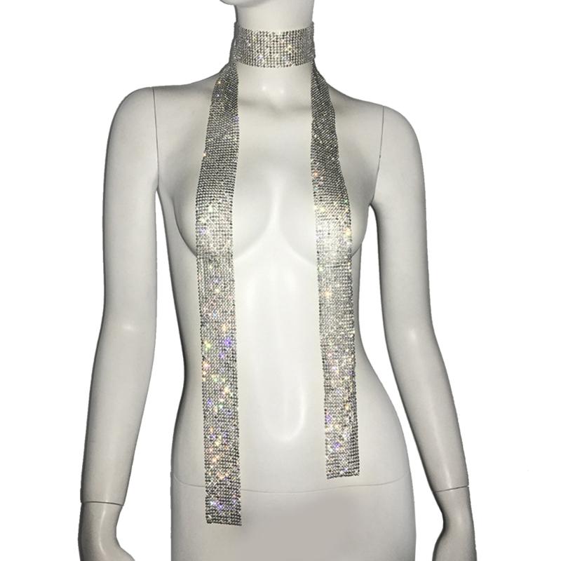 

Женский блестящий мерцающий металлический шарф-галстук с пайетками для вечеринки, вечерний, длинный, тонкий, узкий галстук, шали, шейный платок, ожерелье-декор