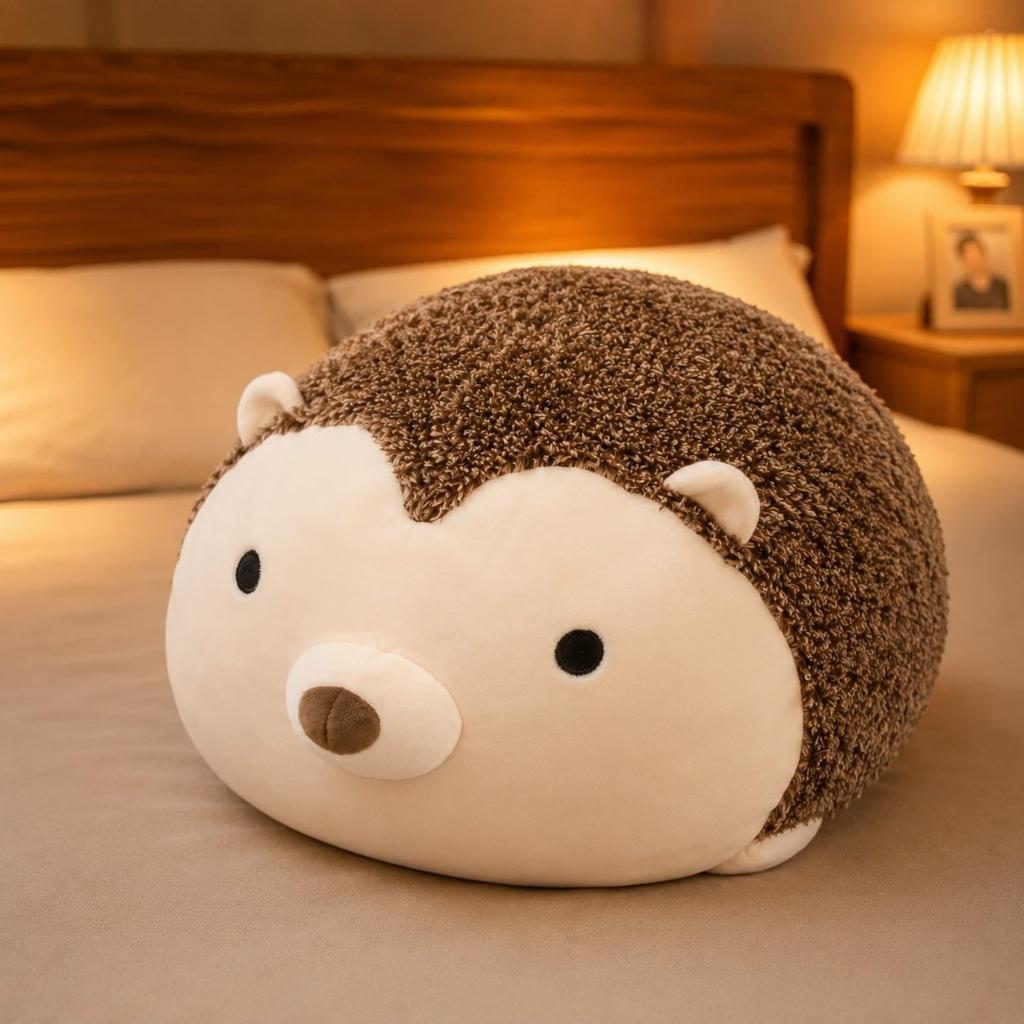 JEMA Hedgehog Animal Cushion Soft and Plush Toy Pillow Gift Hedgehog 60cm in Length - Fluffy, - Cute, Comforting, - - Approx.