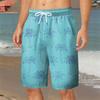 Summer Men's 3D Printed Beach Pants Fashion Versatile Trend Breathable Casual Vacation Style