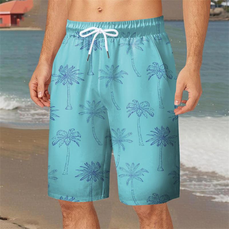 Summer Men's 3D Printed Beach Pants Fashion Versatile Trend Breathable Casual Vacation Style