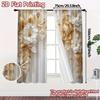 2pcs Light Luxury Floral Print 2D Flat Curtains – for Bedroom   Living Room & Office