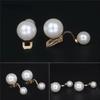 2 Farben Neue Doppel-Simulierte Perlen-Ohrclips ohne Piercing für Frauen, Hochzeit, Luxus-Braut-Ohrring