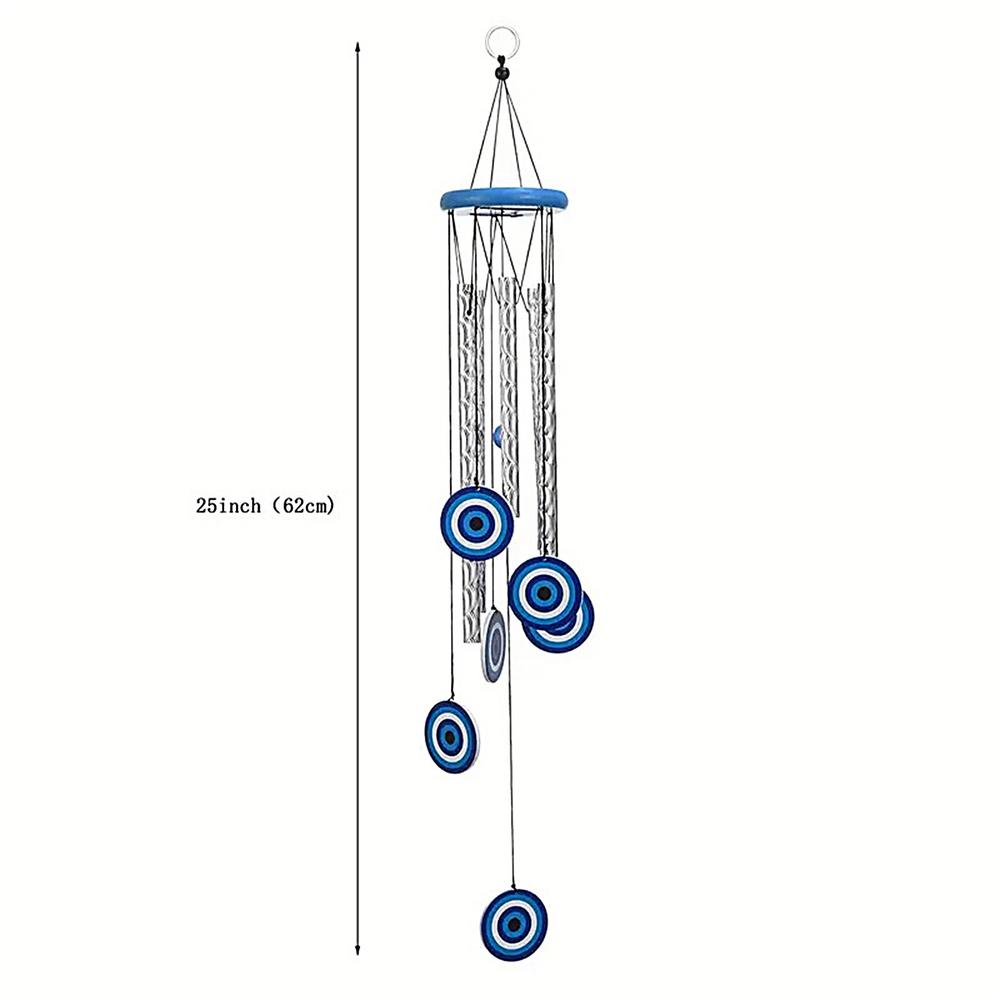 

Синий Глаз Фатимы Подвесная Ветряная Музыка Уникальный Ветряной Колокольчик с Благословением от Сглаза Ловец Ветра Колокольчики Ветра от Сглаза для Дома Балкона Патио