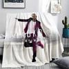 1PC M Pokora Print Flannel Blanket, High quality All Seasons, Home Decor, Warmth and Comfort, Perfect for Christmas Gifts