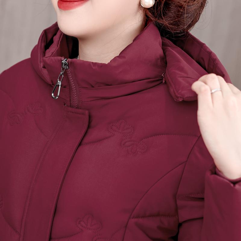 Mărimi Mari XL-5XL Jachete de Iarnă pentru Femei de Vârstă Mijlocie cu Glugă Elegante Largi Groase Călduroase Parka Scurtă Paltoane Femeiești