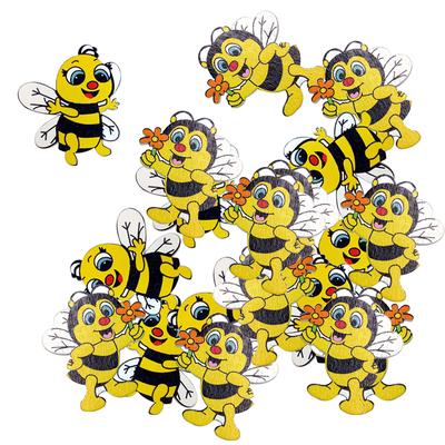 20 pezzi di decorazioni a forma di ape in legno per lavori di scrapbooking
