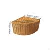 Corner Storage Basket with Lid Handwoven Woven Lidded Wicker Hamper for