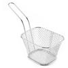 French Fry Serving Baskets, Stainless Steel Fry Basket, Mini Square Chicken Wings Holder, for Restaurant Cafe Table Food Serving