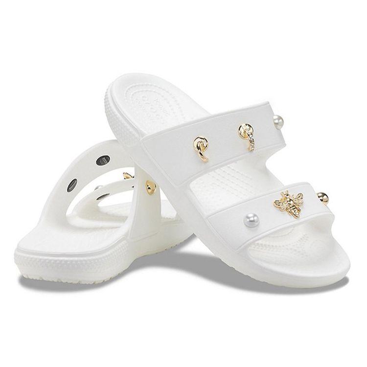 Crocs Soft Sole Comfortable Outdoor Slide Sandals Women Sandals White 207387-103