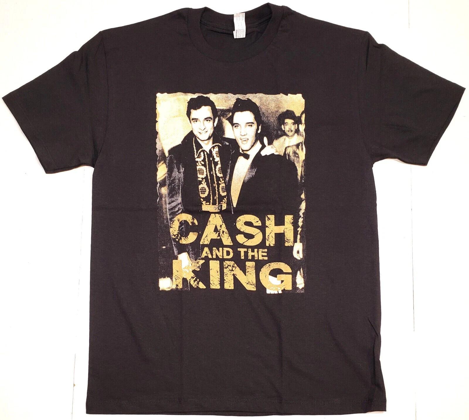 

Cash And The King T-shirt JOHNNY CASH ELVIS PRESLEY Tee 100% Cotton Men s New M