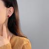 Simple Red Round Bead Earrings for Women with Versatile White and Fashionable Temperament Multi-size Earrings