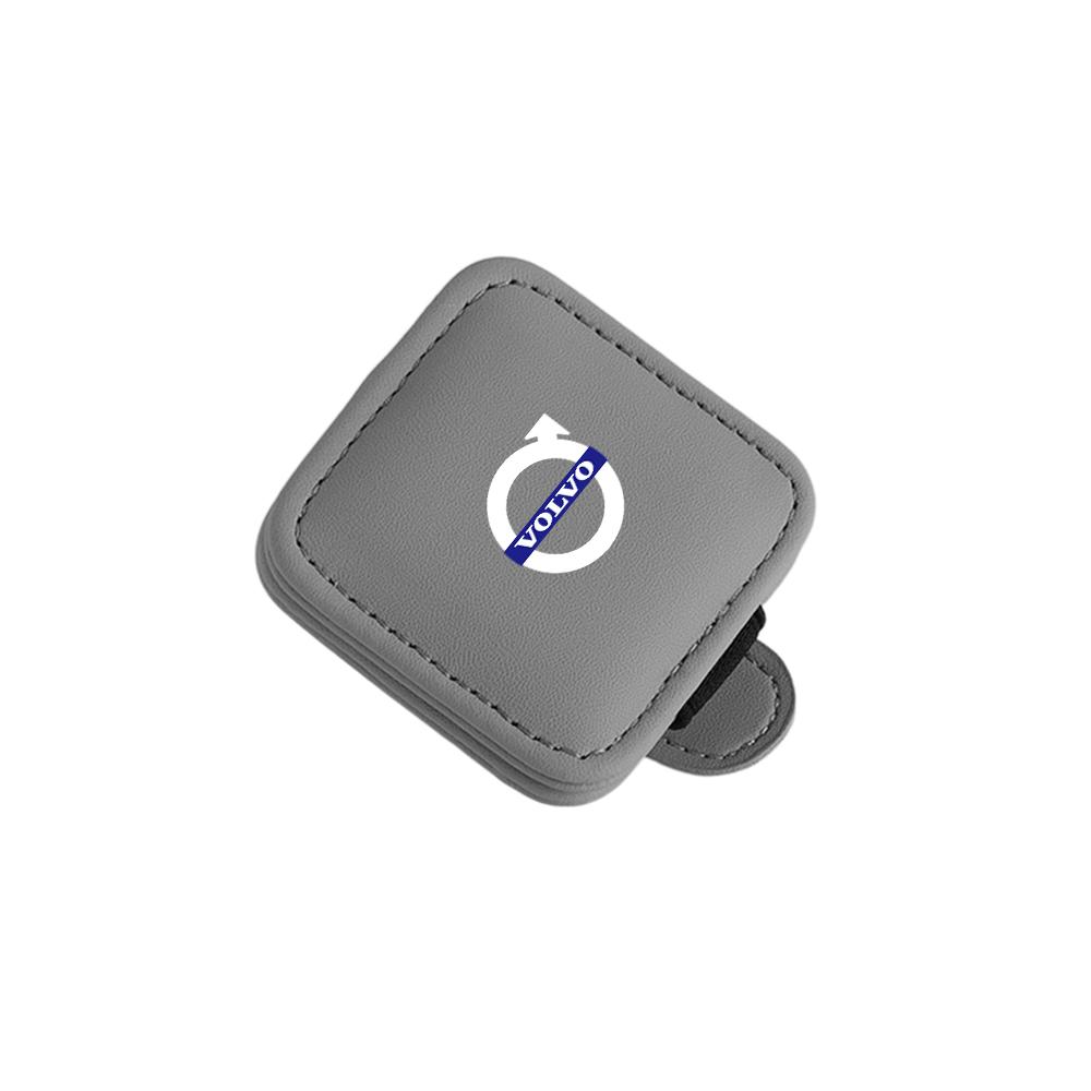 1Pcs Car Leather Glasses Clips Sun Visor Sunglasses Storage Fastener For Volvo Xc60 V50 V40 Xc90 S40 S60 S60 V90 V60 S90 Xc40