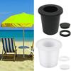 2 Sets Patio Umbrella Hole Loop& Cover Set Silicone Wedge For 2-2.5 Inch Hole Outdoor Table Umbrella Hole Ring