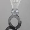 Simple Geometric Circular Crystal Ball Candle Holder Decoration Ornament, Dining Table Center Candle Holder, Home Decoration