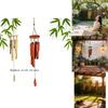 Garden Bamboo Wind Chime With Hand Painted Finish For Outdoor Patio Decor