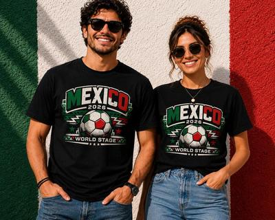 Mexico 2026 World Stage Soccer Shirt and Kids Tshirt Retro Futbol Tee Mexican Football Fan Gift