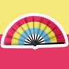 652F Colourful Fan LGBTs Gay Pride Party Summer Music Festival Women Men Props Gift