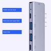 Gray Fast Transmission Type C Adapter For Multi-device Compatibility 4K Laptop Hub Accessories